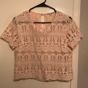 Lace crop blouse